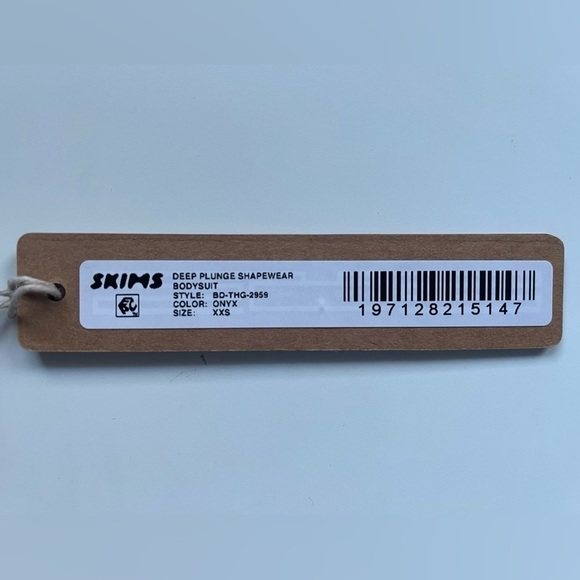 Skims Deep Plunge Shapewear Bodysuit Size XXS NWT Onyx Black - Picture 6 of 6